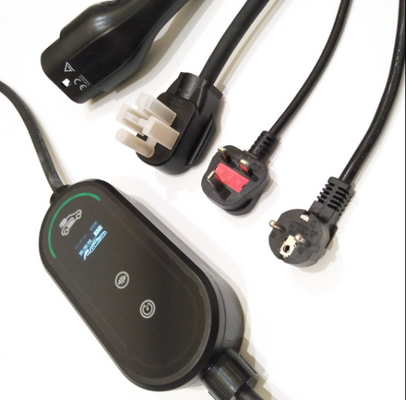 温度検出器が付いている7KWモード2 Schuko Evの充電器16aのパワー プラグ