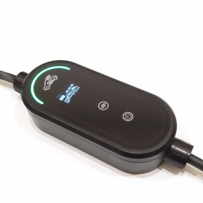 購入 ポータブル11kWEV充電器タイプ2 スマートアプリ,最大3相5M/7M10M 電動車充電器 2.4インチLCDディスプレイ,キャリーバッグ,ブレーケット,ケーブルホルダー,モバイルウォールボックス充電ステーション オンライン製造
