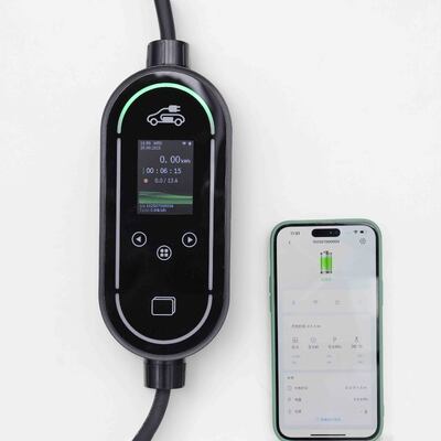 買う 3.68kW 16A スマートホームEV充電器 Wi-FiとBluetooth対応 LCDディスプレイ オンライン製造