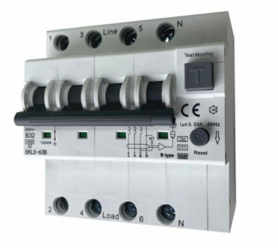 過電流保護のIEC 62423 32A RCDの遮断器MCB RCCB RCBO