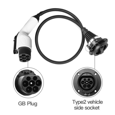 タイプ2 EV充満ケーブルのアダプター0.5m 250Vへの32A単一フェーズGB/T